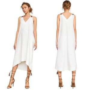 BCBG MaxAzria White Cotton Summer Dress